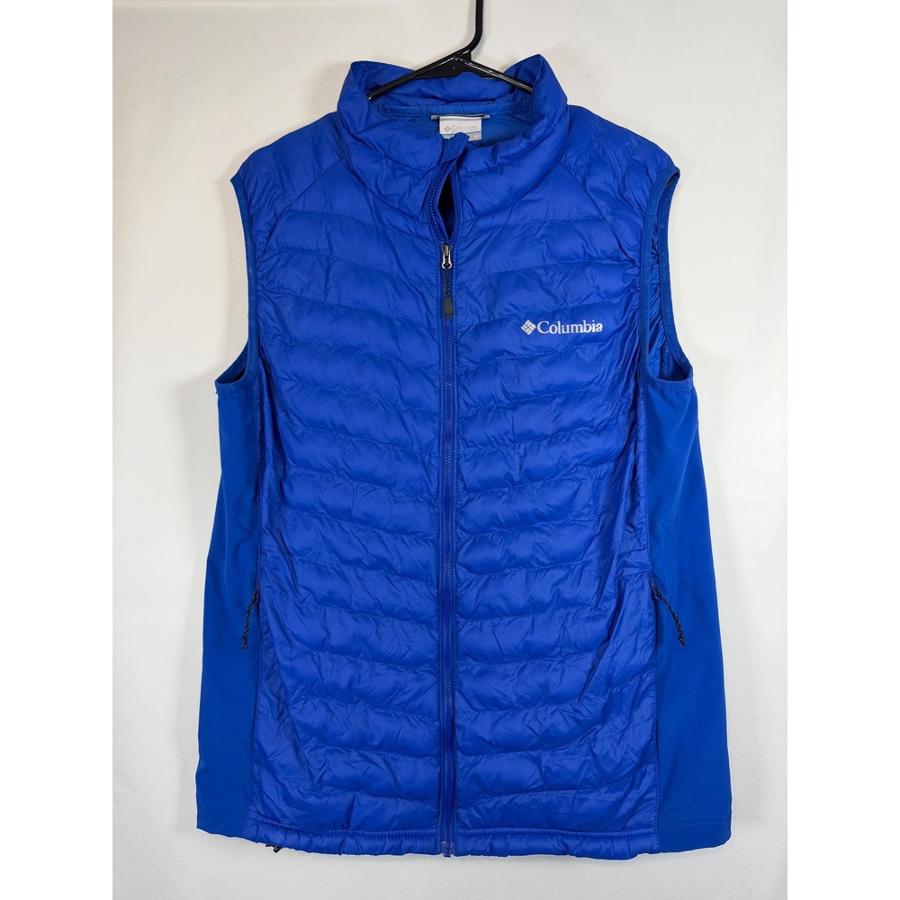 Columbia Mens Royal Blue Powder Lite Hybrid Insulated Puffer Vest Size M XO0897